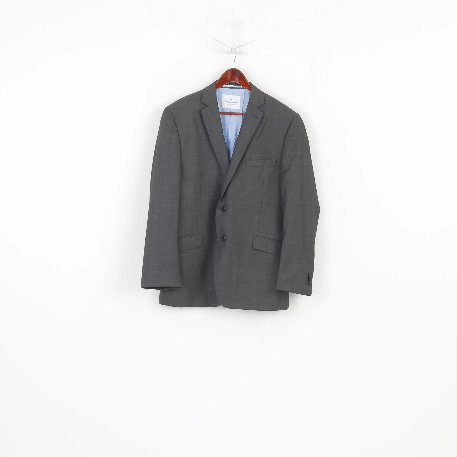 Daniel Hechter Blazers Daniel Hechter Fine Tailoring Men 44 Blazer Grey Wool 11062 Gray