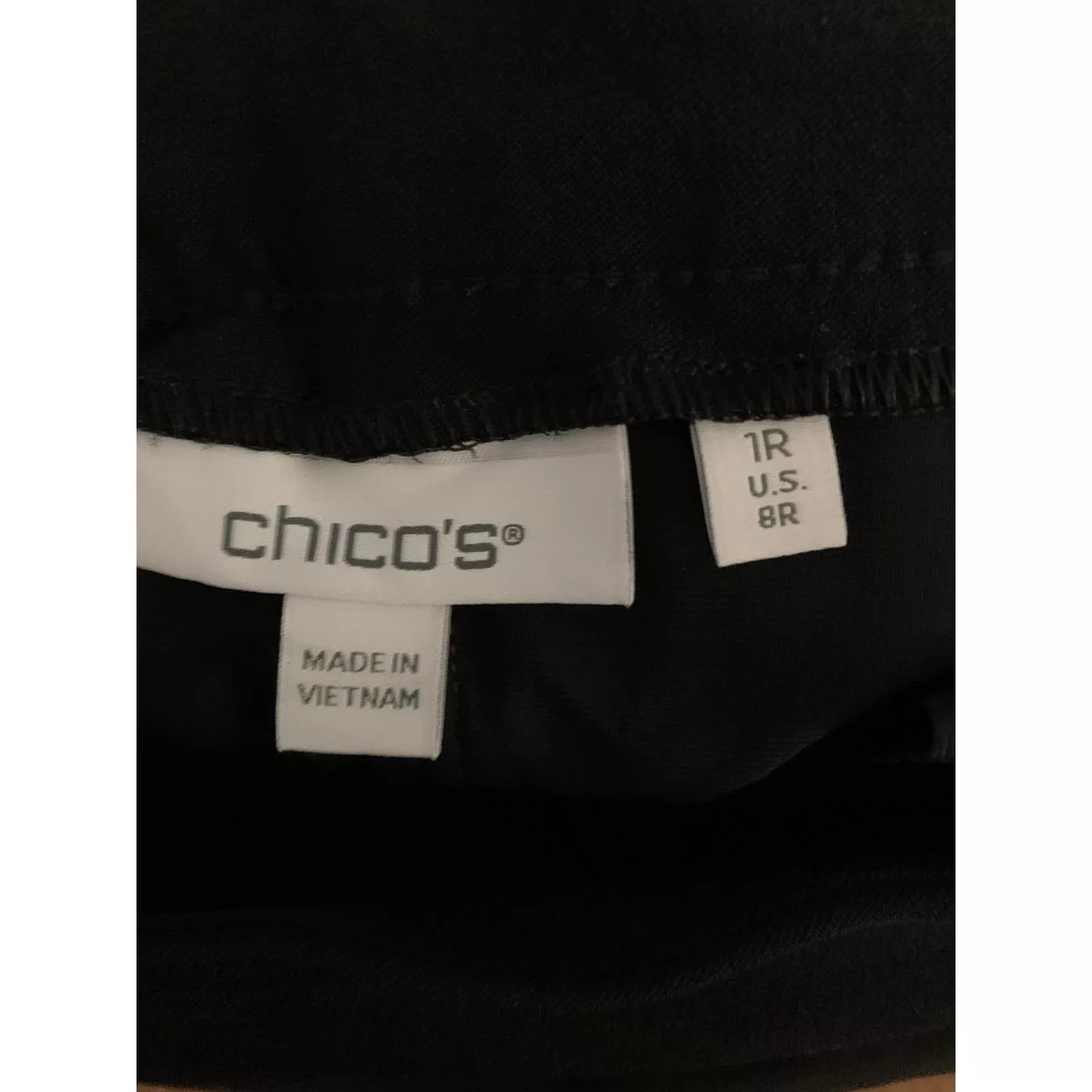 Chicos Pants Chicos women size 8 Black Ankle Pants stretch Lace Trim