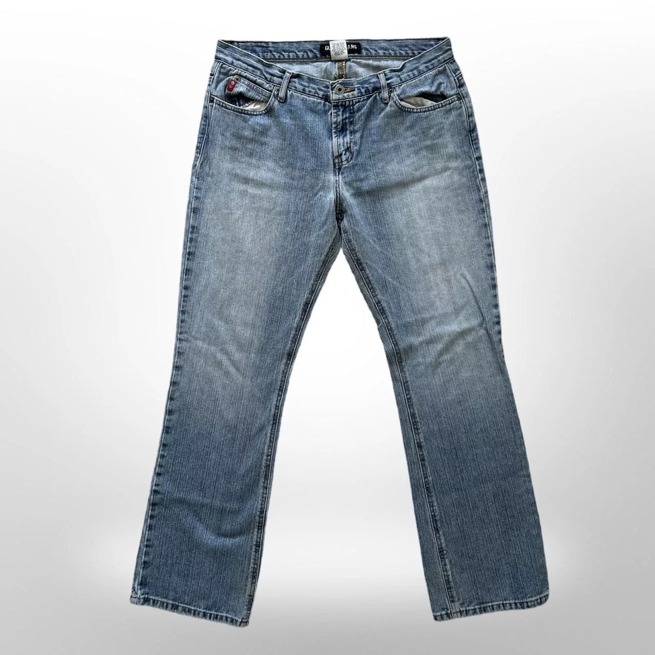 Guess Jeans Guess × Vintage Vintage Guess Y2K Low Rise Faded Jeans Blue Streetwear