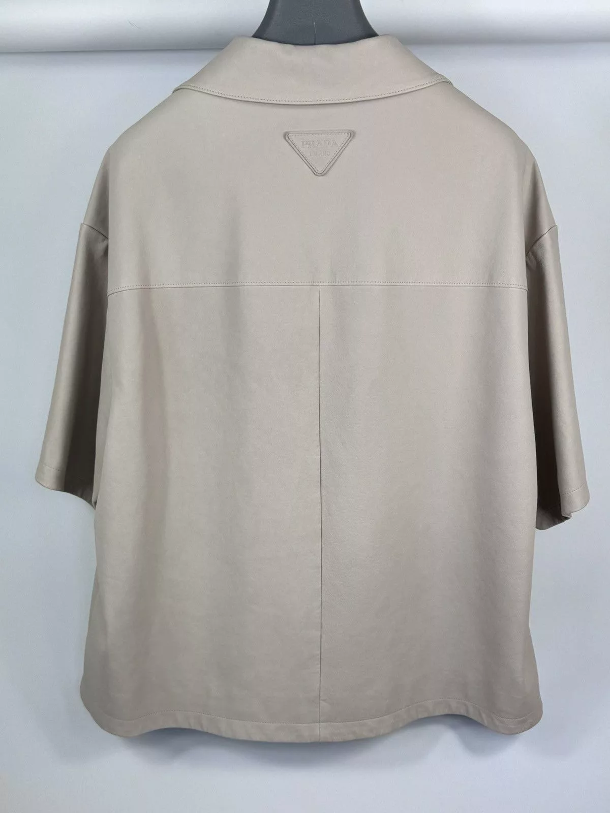 Prada Shirts Button Ups PRADA CAMICIA LEATHER SHIRT White