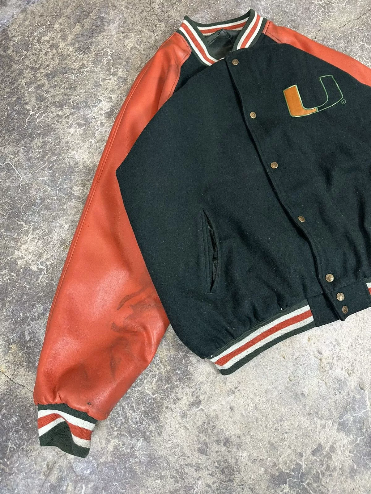 Vintage Bombers Vintage Miami U Varsity Jacket Multi