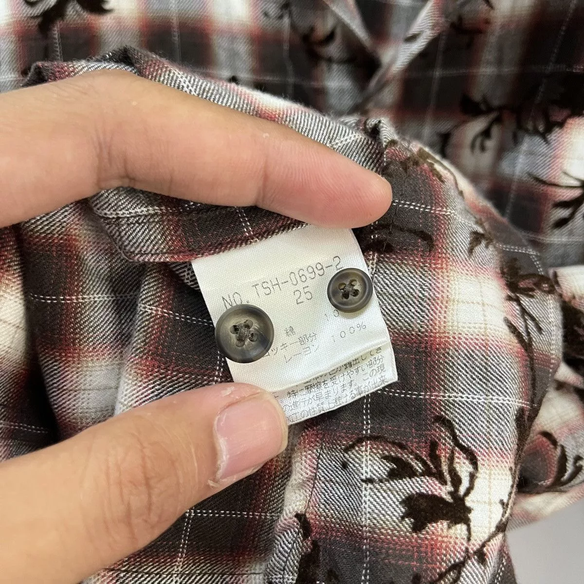Tornado Mart Shirts Button Ups Tornado Mart Open Collar Floral Theme Gray Avant-Garde