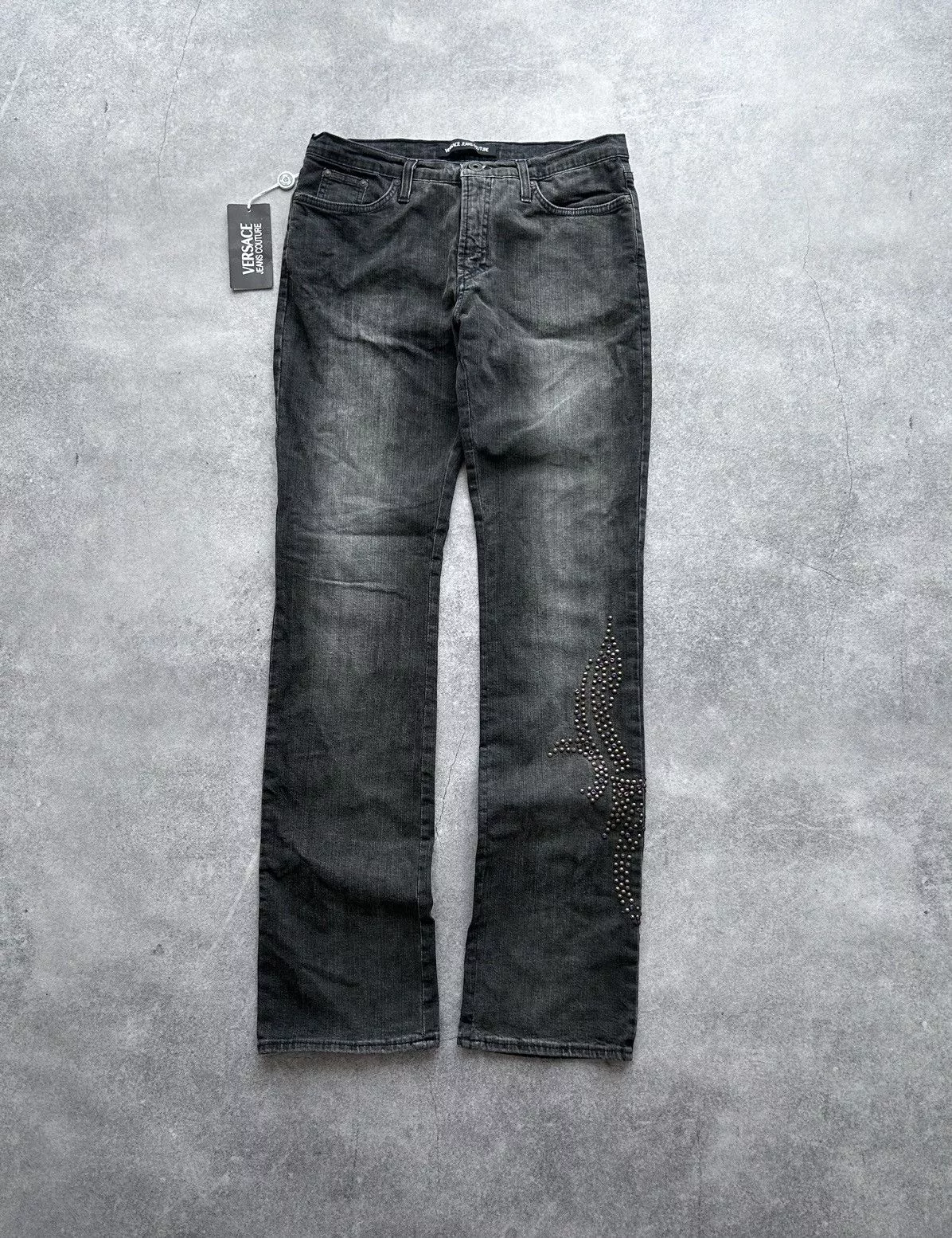Versace Pants Versace × Vintage Vintage Versace Jeans Couture luxury denim jeans Gray