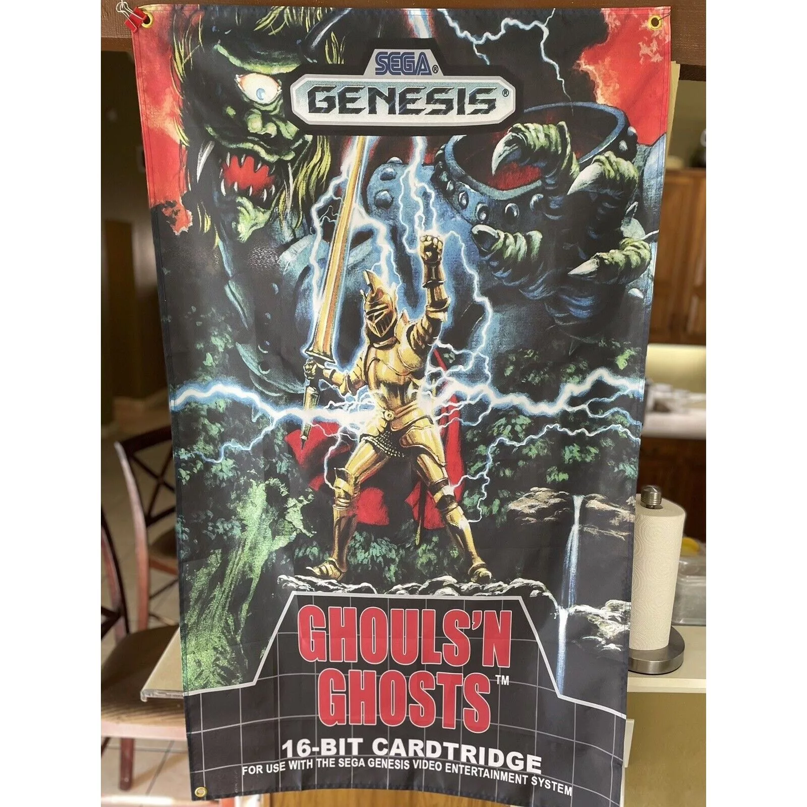 Other Miscellaneous Other Ghouls 'n Ghosts 5ft Flag Sega Genesis 1989 Banner Poster Multi