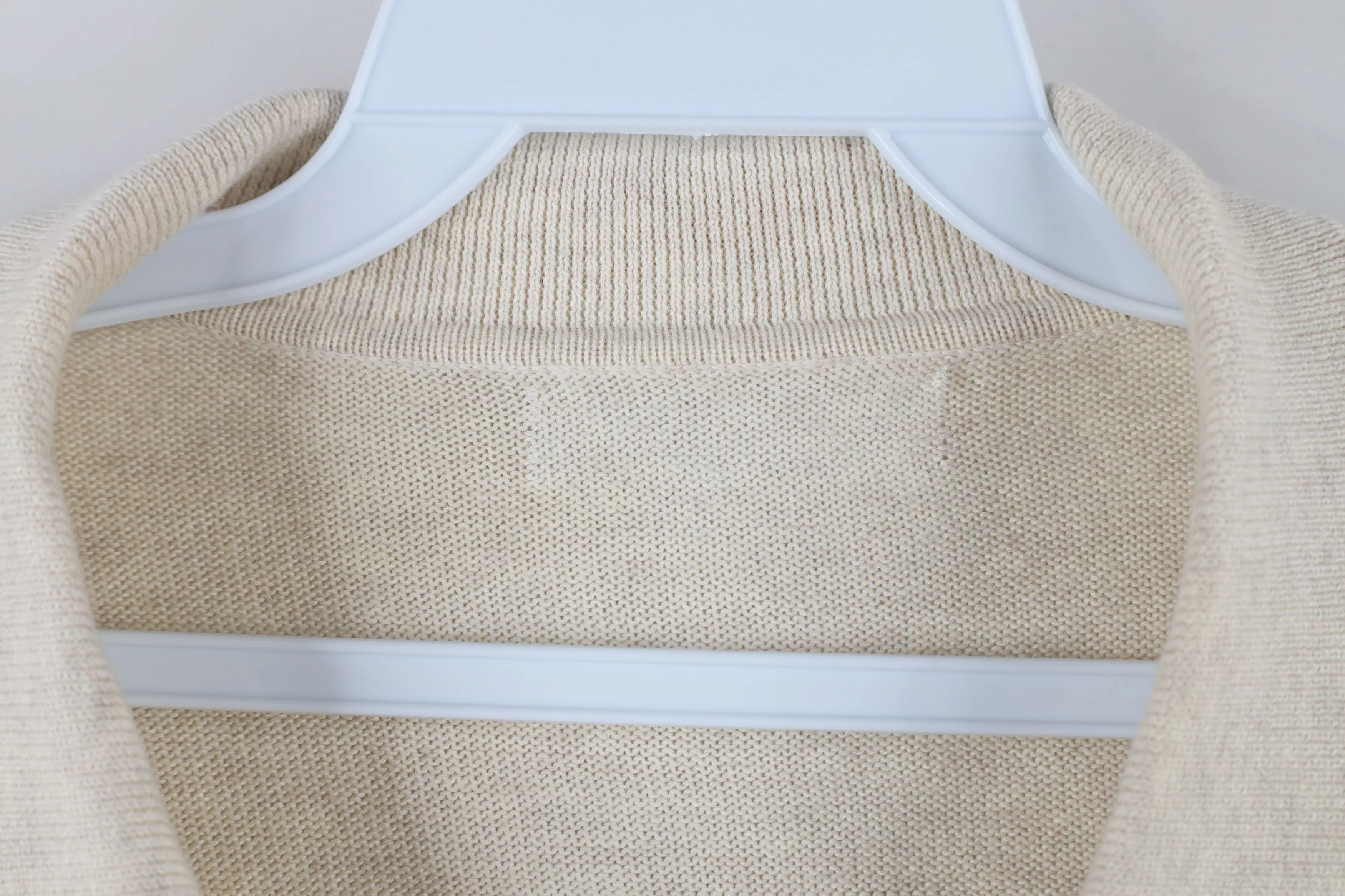 Vintage Sweaters Knitwear Vintage 90s Streetwear Knit Collared Pullover Sweater Beige