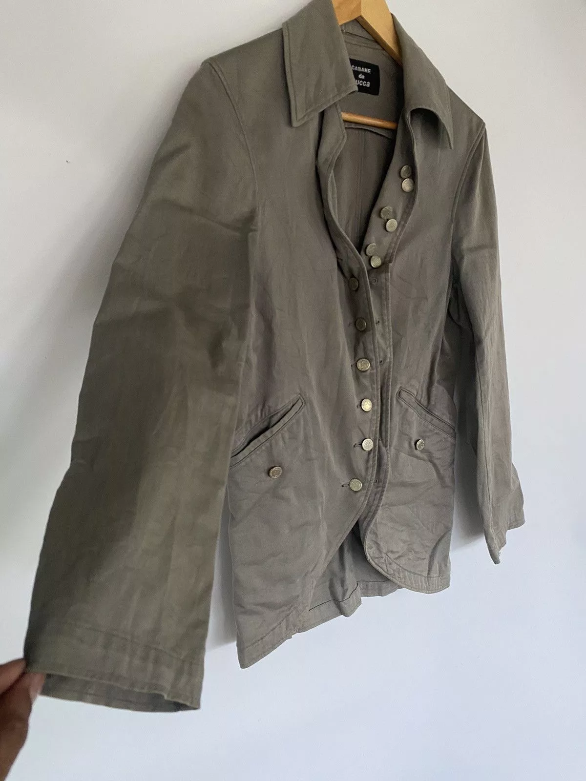 CABANE de ZUCCa Jackets CABANE de ZUCCa Cabana De Zucca Ladies Button up Jacket Gray