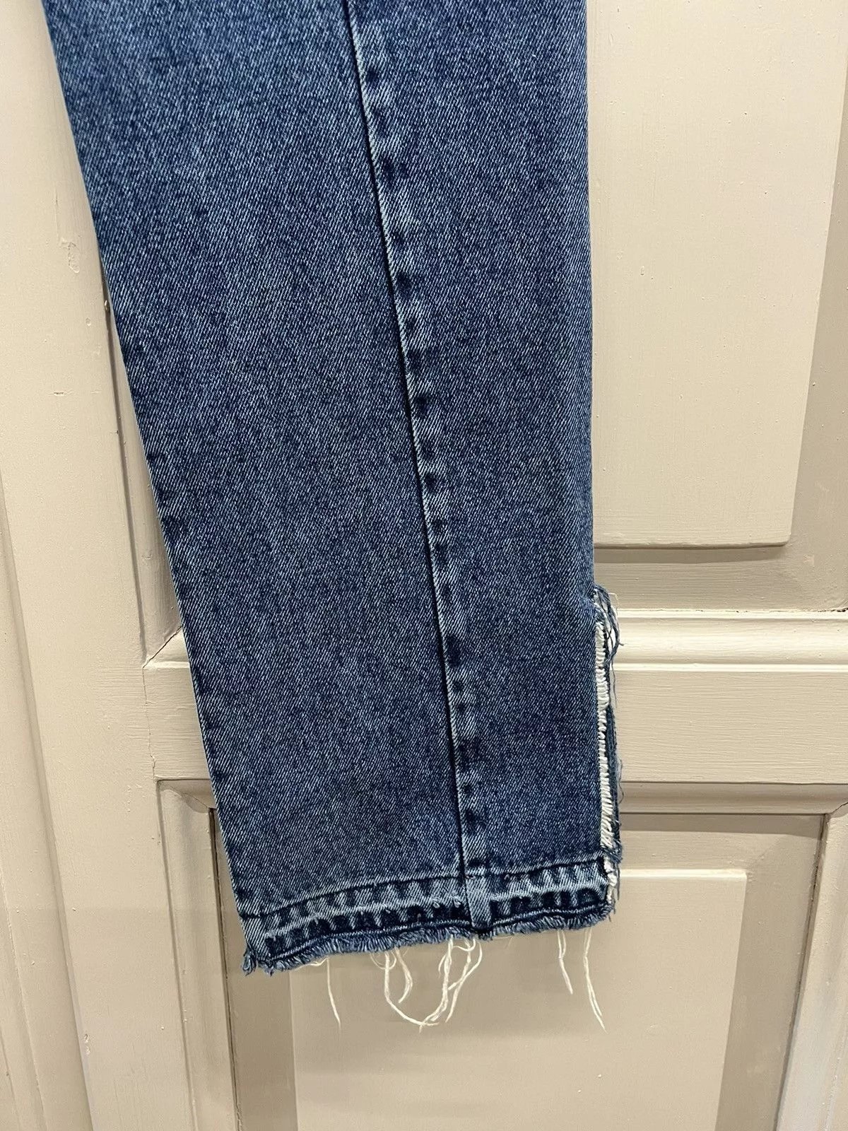 Off-White Denim Off-White Off White Gothic Embroidered Jeans Blue