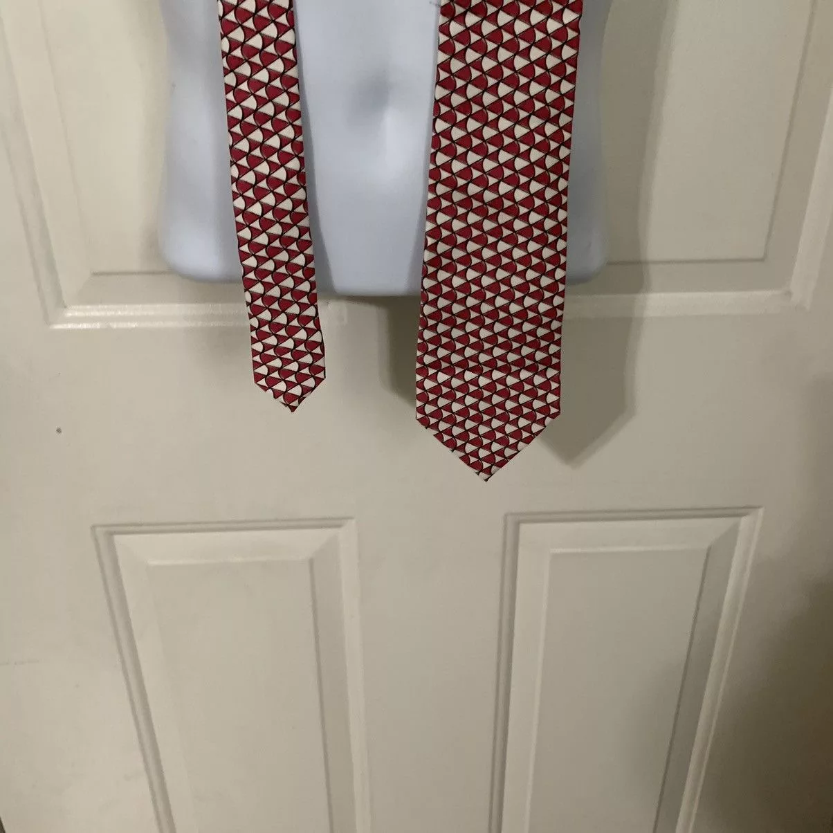 Paul Smith Ties Pocketsquares Paul Smith Geo print silk Tie Red