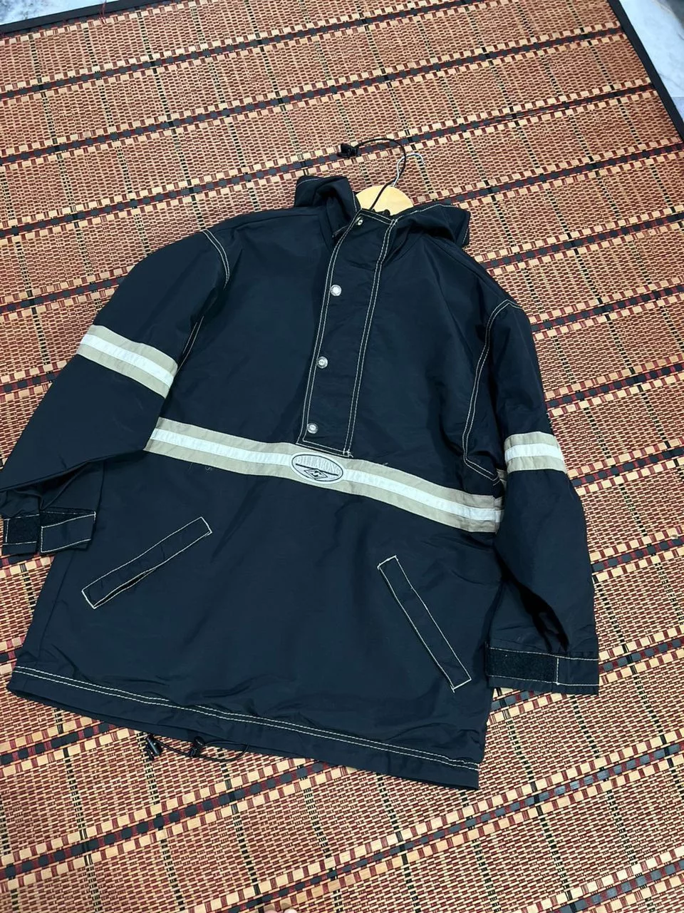 Billabong Light Jackets Vtg 90s Billabong Road Trip Anorak Hoodie Jacket Black