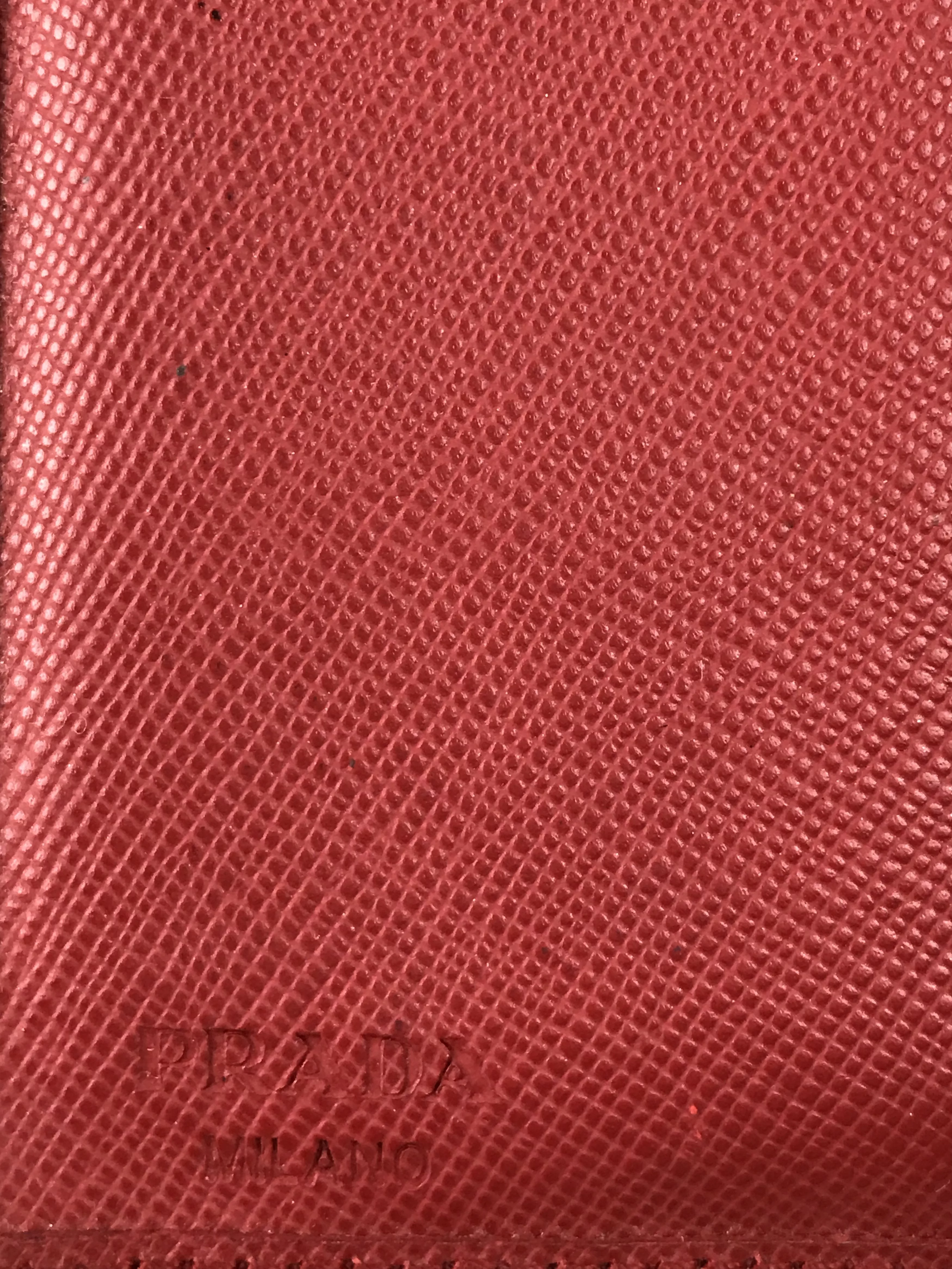 Prada Wallets Prada × Vintage Vintage Prada Red Logo Trifold Wallet Luxury