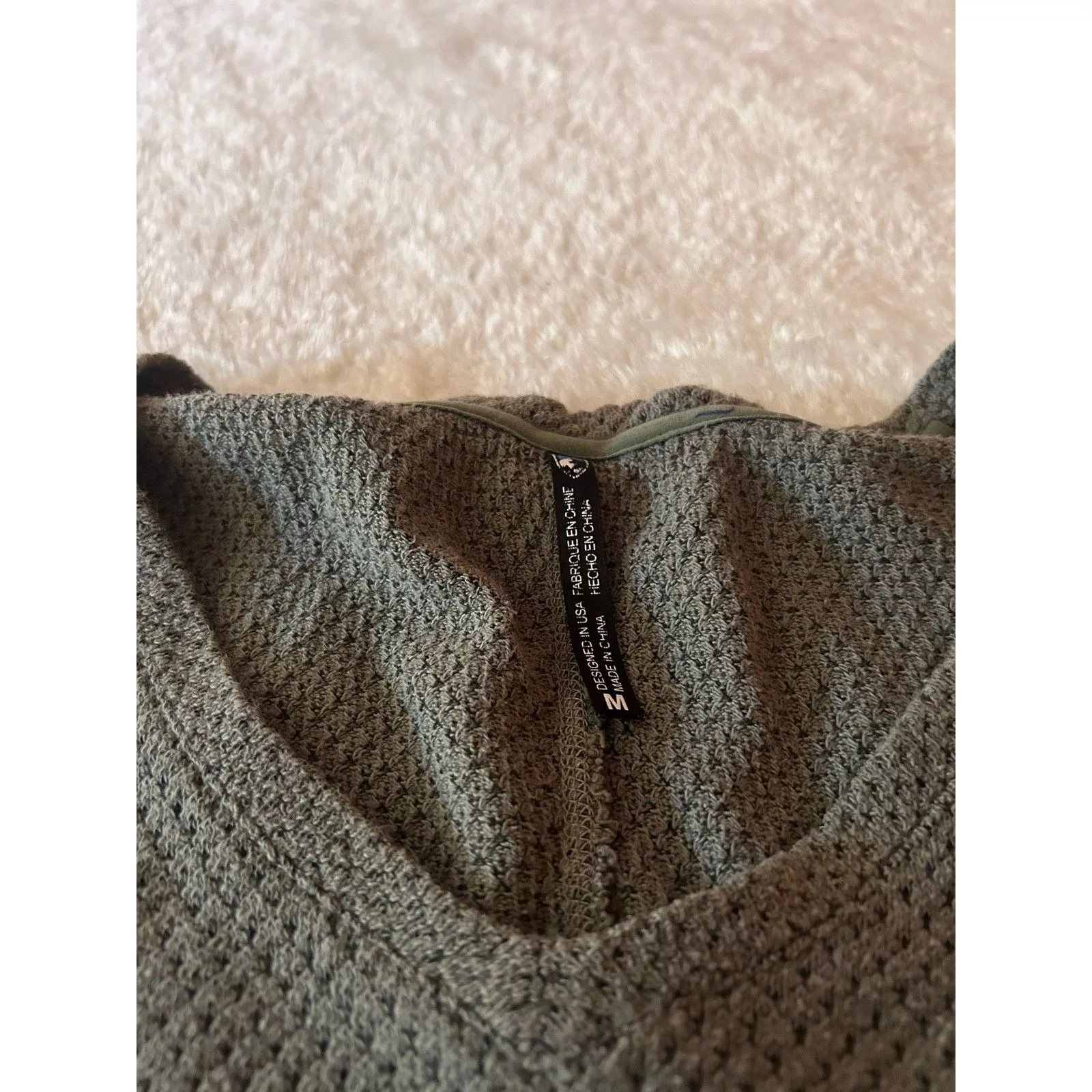 Kuhl Blouses Kuhl Dark Green Waffle Knit Long Sleeve Size M