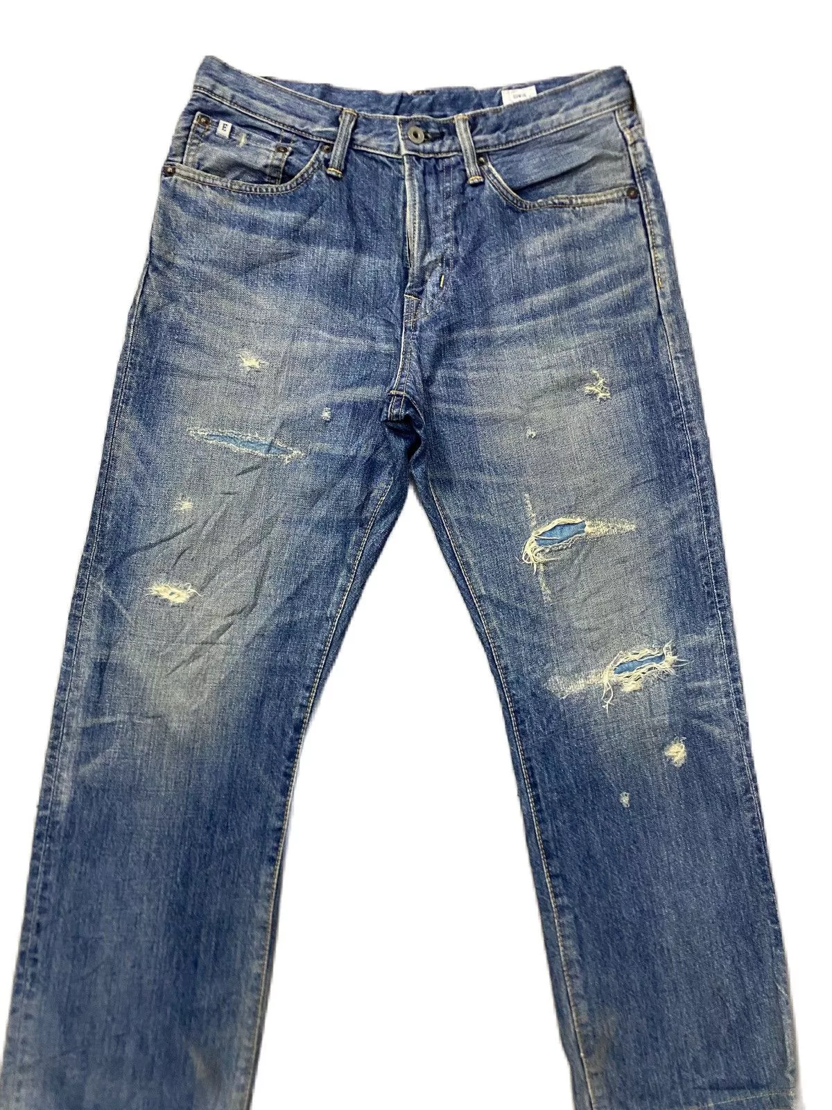 Edwin Denim Edwin × Kapital EDWIN BLACK LABEL DISTRESS DESIGN GRUNGE STYLE Blue