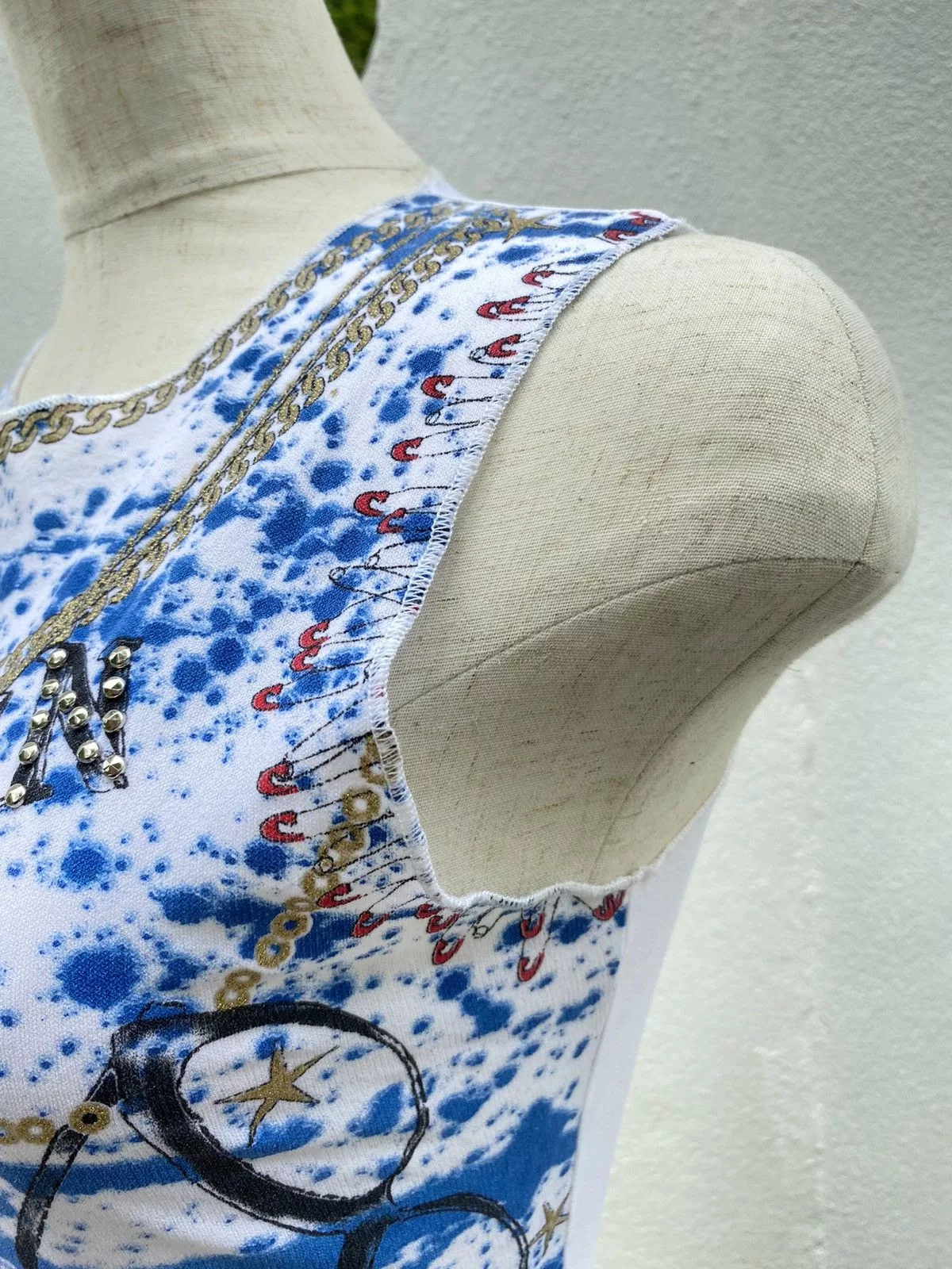 Morgano Blouses Morgano Morgan Y2K printed top Blue