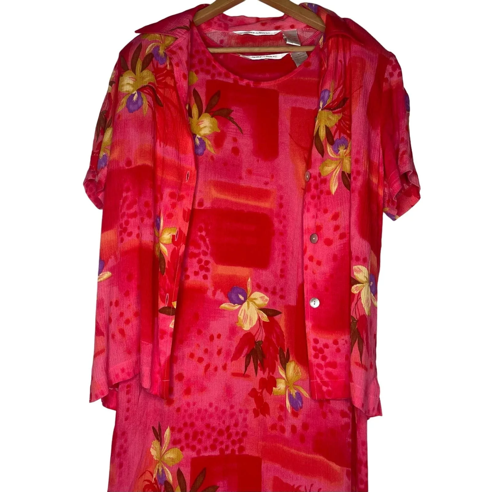 Other Jumpsuits Other NWOT Draper’s & Damon’s Two Piece Rayon Set Pink