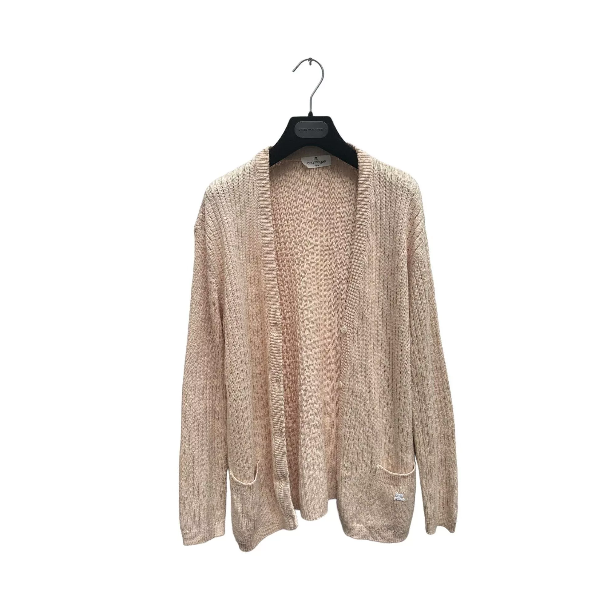 Courreges Sweaters Courreges Beige Knitted Cardigan