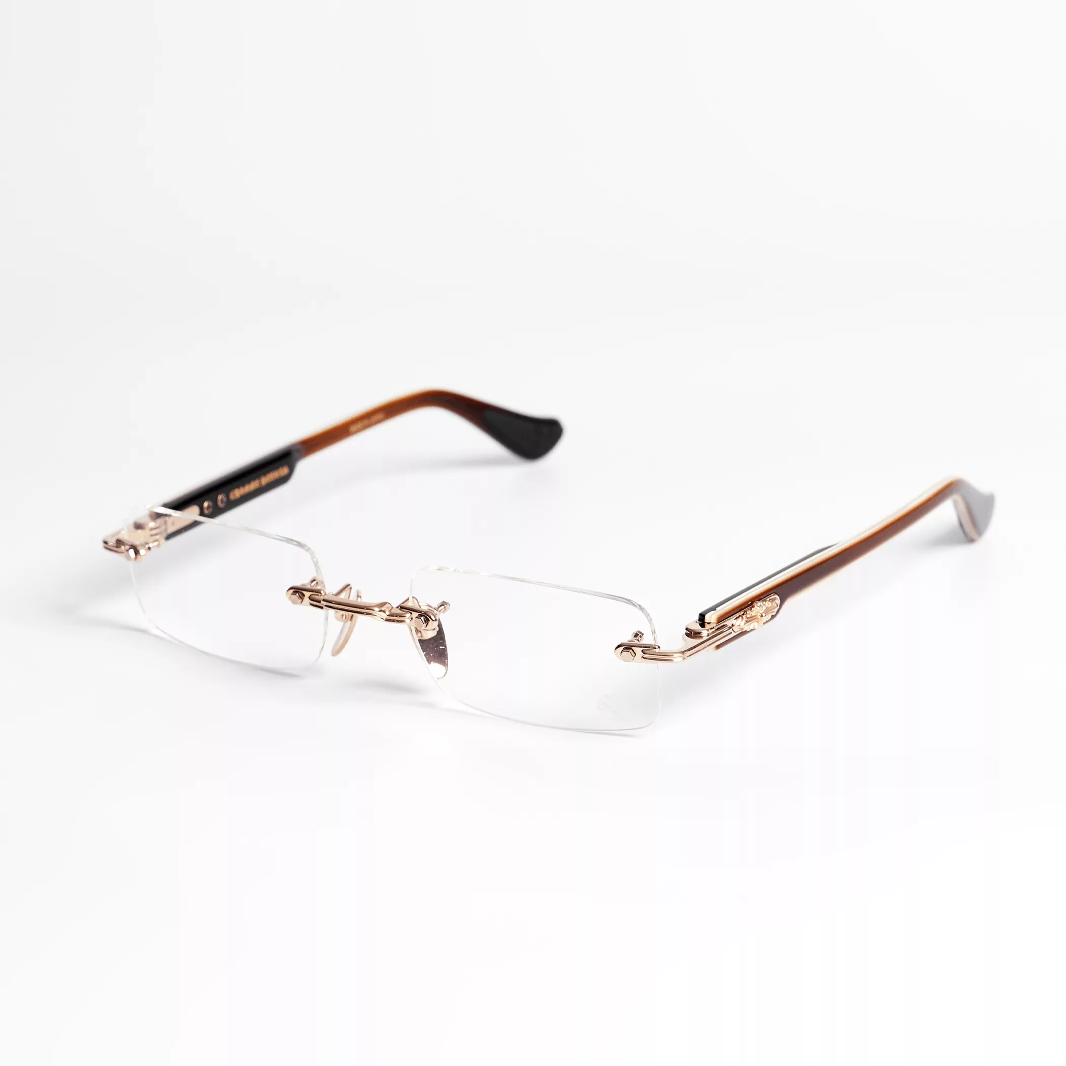 Chrome Hearts Sunglasses CHROME HEARTS DEEP I GOLD PLATED/BROWN BONE BROWN Multi