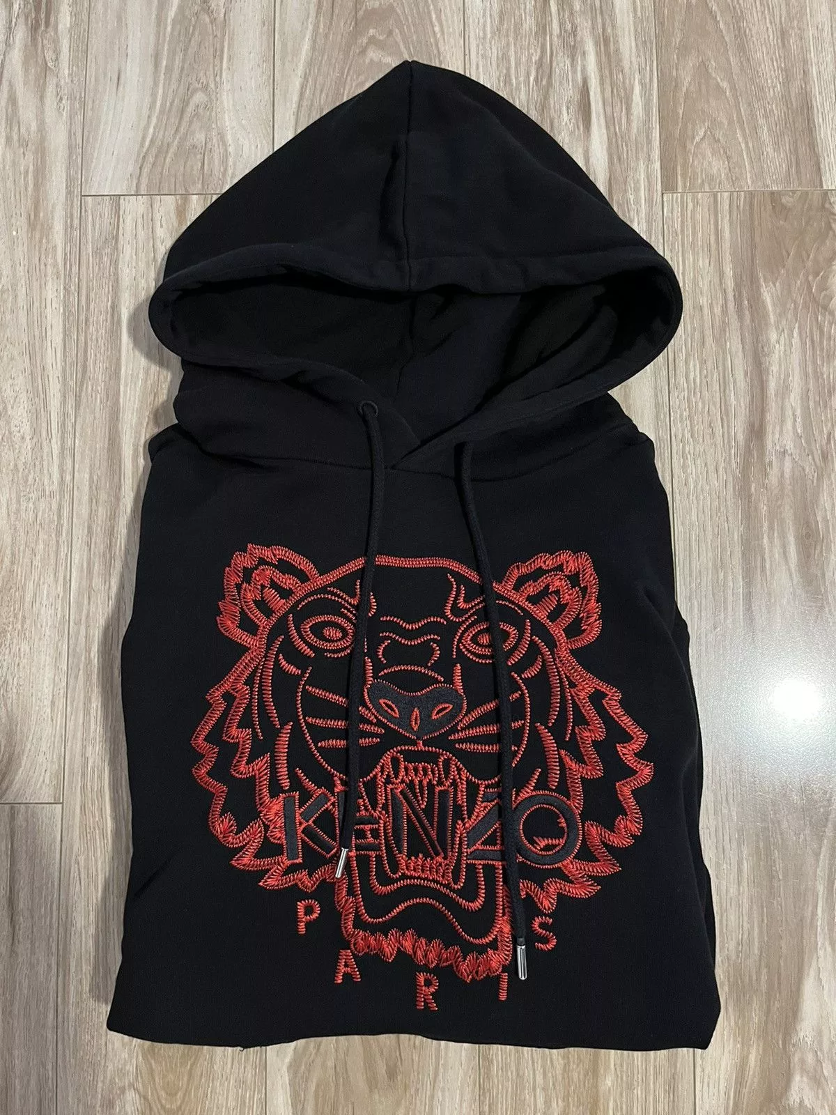Kenzo Sweatshirts Hoodies Kenzo Limited Edition Tiger Logo Embroidered Hoodie Black