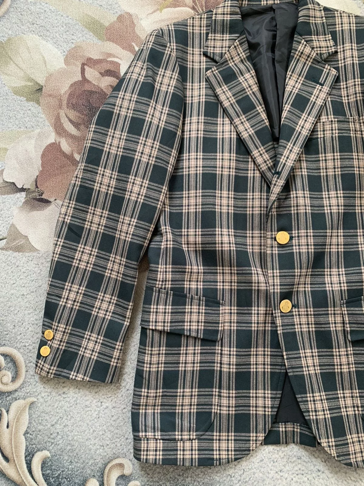 Van Light Jackets Van × Vans Nice Checkered Wool Van Jacket Green