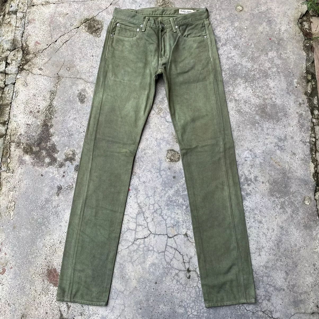 Avirex Denim Avirex × Japanese Brand Vintage Avirex Olive Green Slim Straight Jeans