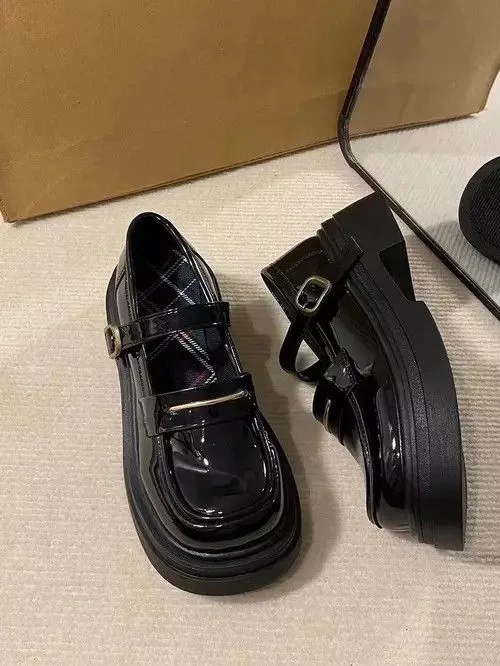 Designer Platforms Designer × Japanese Brand × Vintage Vintage black patent leather Mary Jane shoes