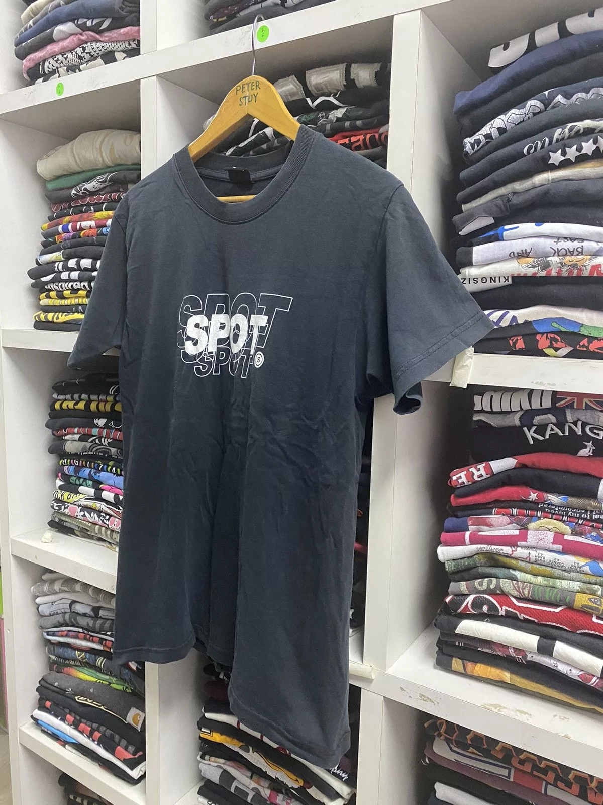 District Vision Short Sleeve T Shirts District Vision × Vintage Vintage Vision Club Spot T-shirt Black Streetwear