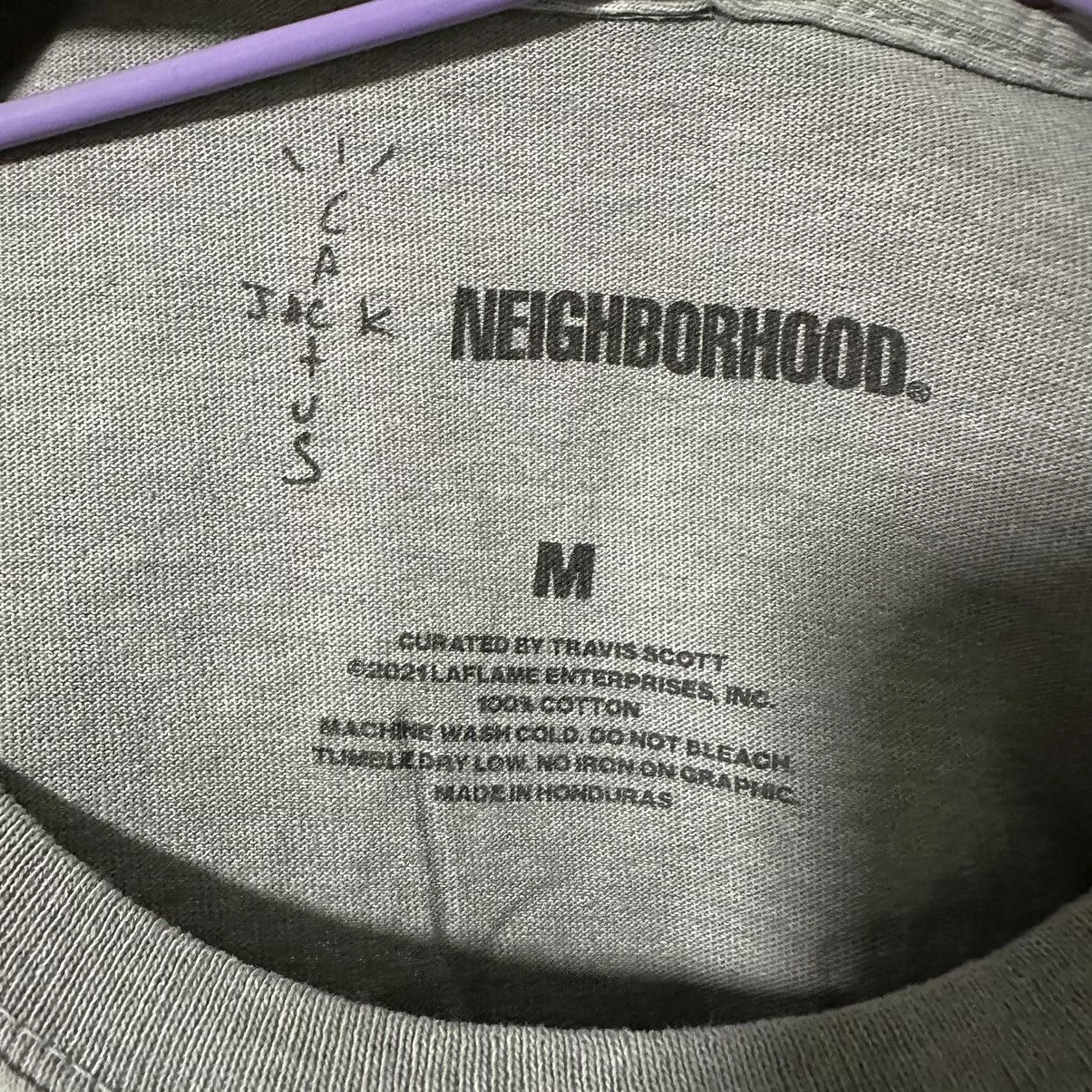 Neighborhood Short Sleeve T Shirts Neighborhood × Travis Scott TRAVIS SCOTT X NEIGHBOURHOOD CAROUSEL T-SHIRT Gray