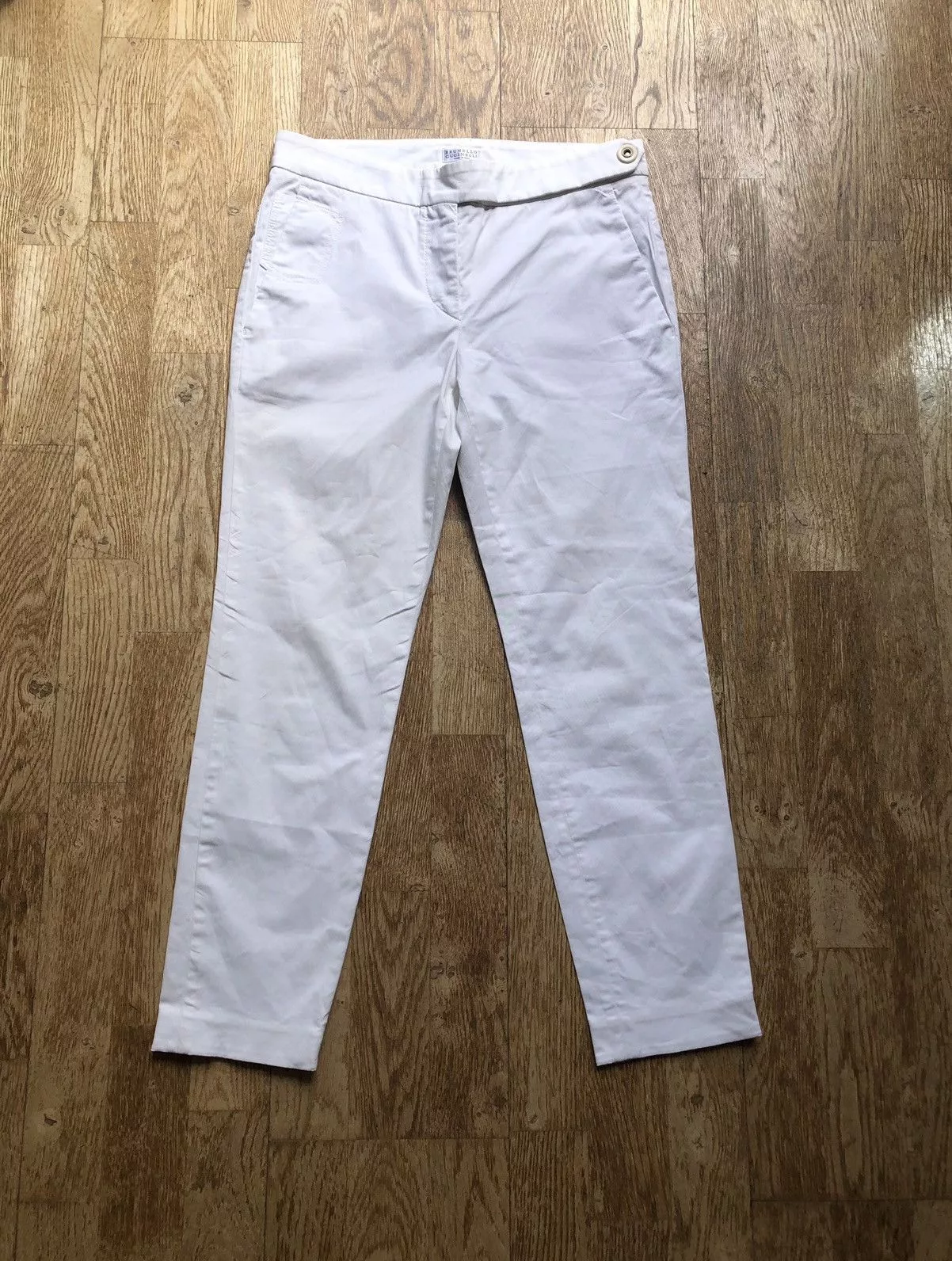 Brunello Cucinelli Pants Brunello Cucinelli × Vintage BRUNO CUCINELLI VINTAGE RARE QUALITY SPORT CROP PANTS White