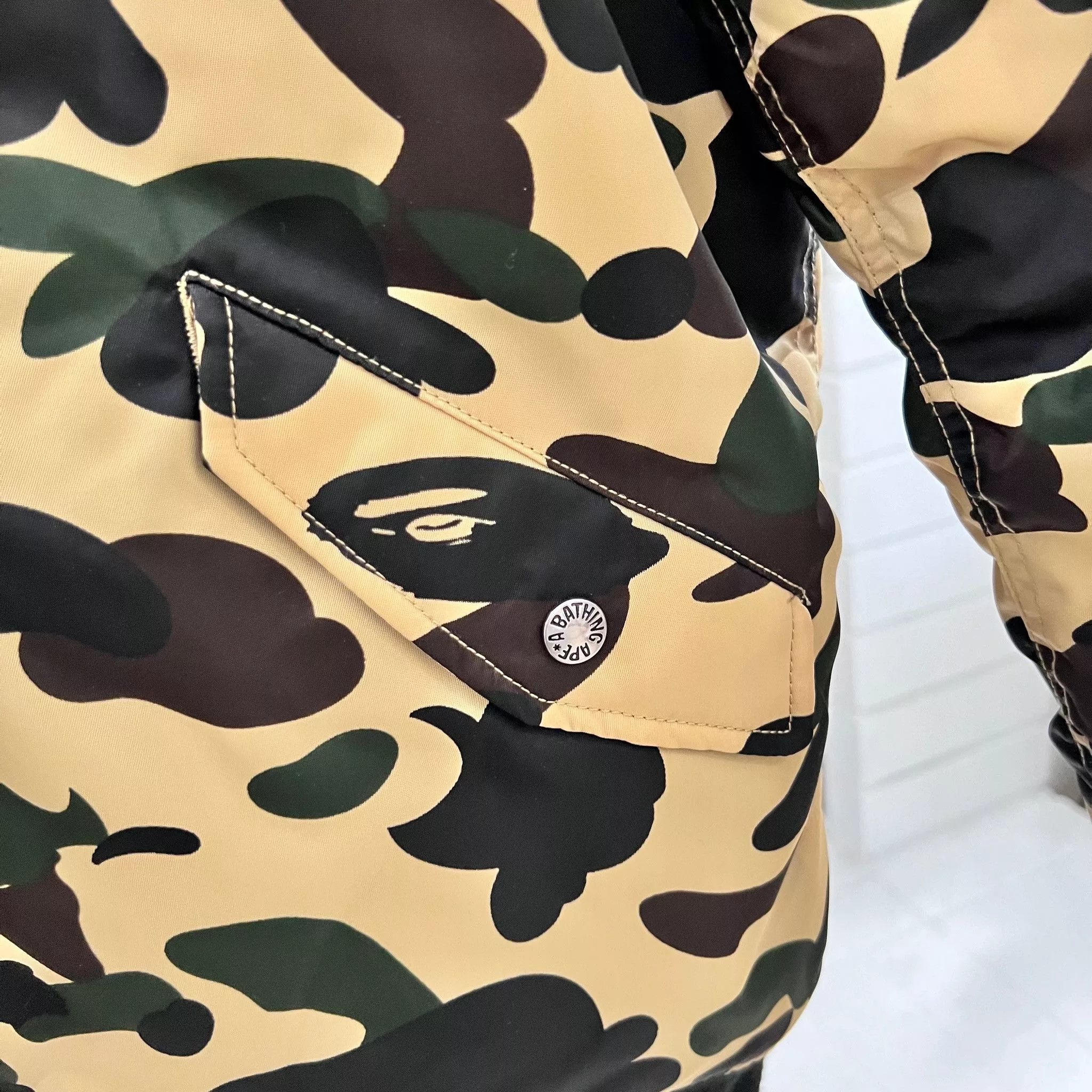 Bape Bombers BAPE 1st Camo Half MA-1 Split Bomber Jacket Multi