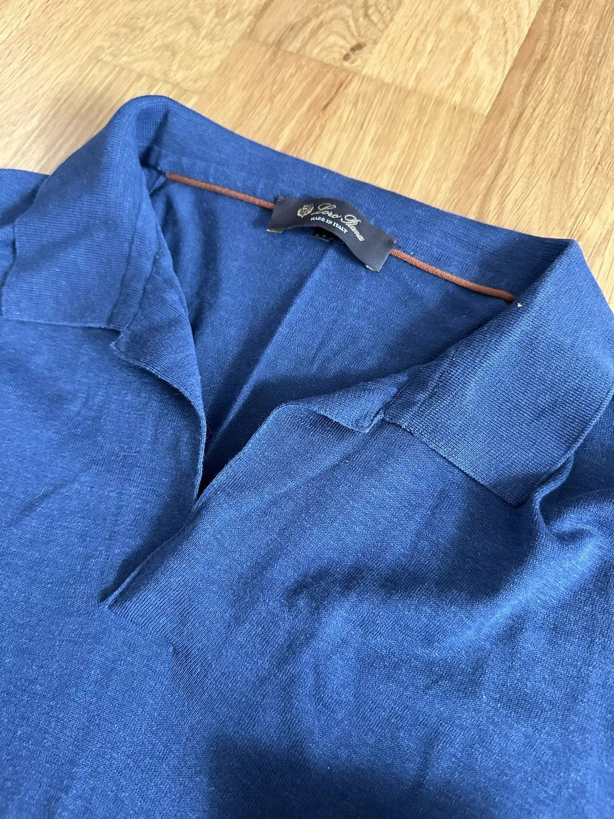 Loro Piana Polos Loro Piana Polo Buttonless Blue
