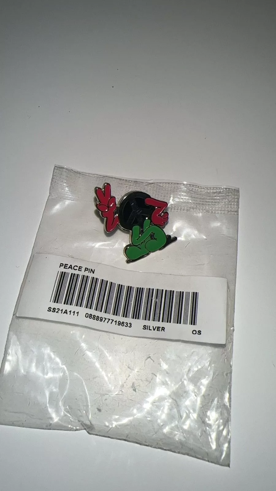 Supreme Supreme Supreme Peace Pin Black