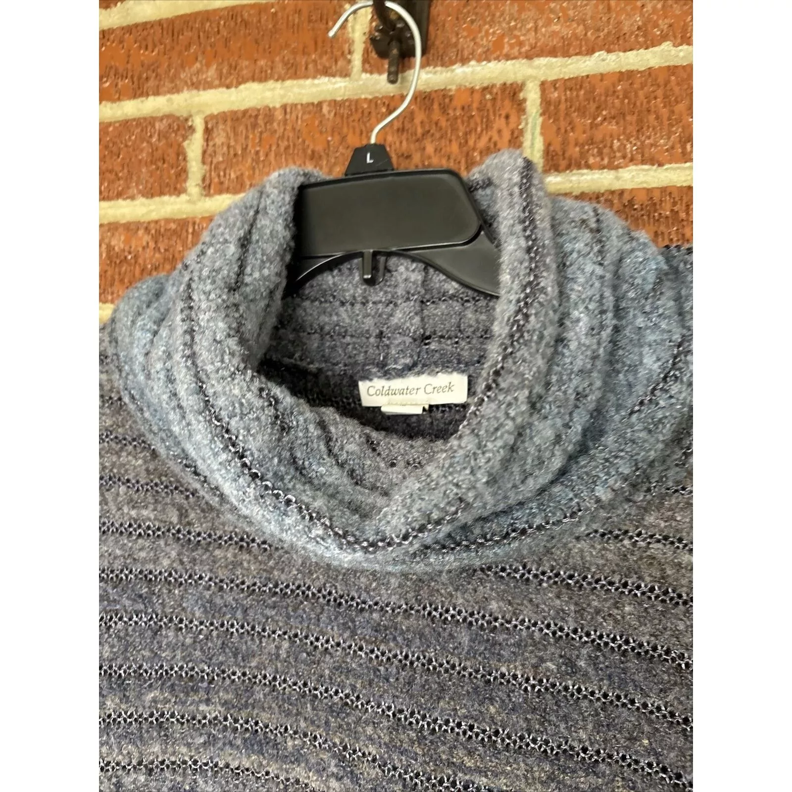 Coldwater Creek Sweaters Coldwater Creek Cold water Creek Women’s Cowl Neck Sweater Blue Ombré 16