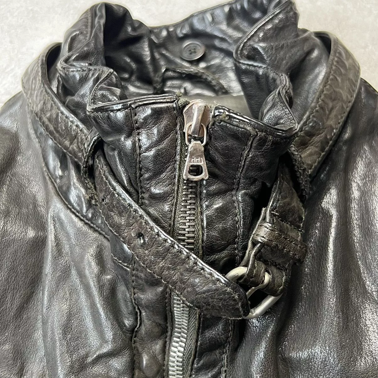 Neil Barrett Leather Jackets Neil Barrett Padded Buffalo Leather Jacket XS Blac Brown