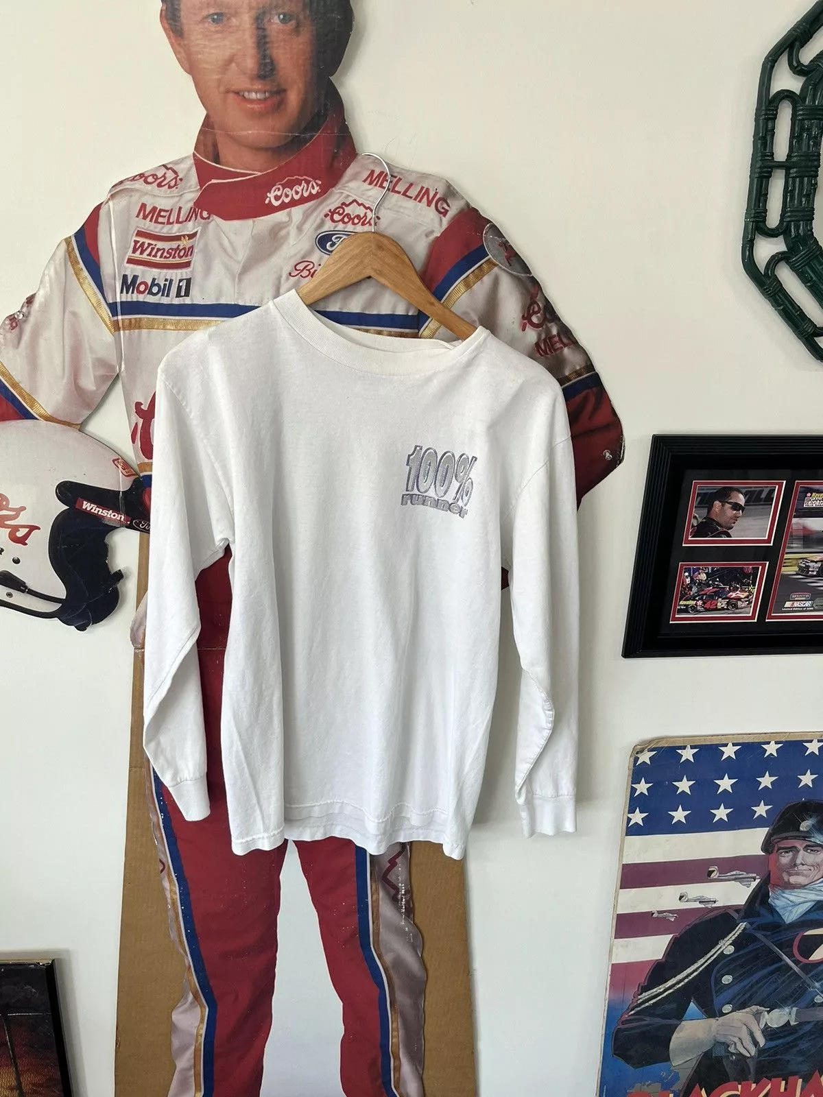 Vintage Long Sleeve T Shirts 100 Runner X Vintage White