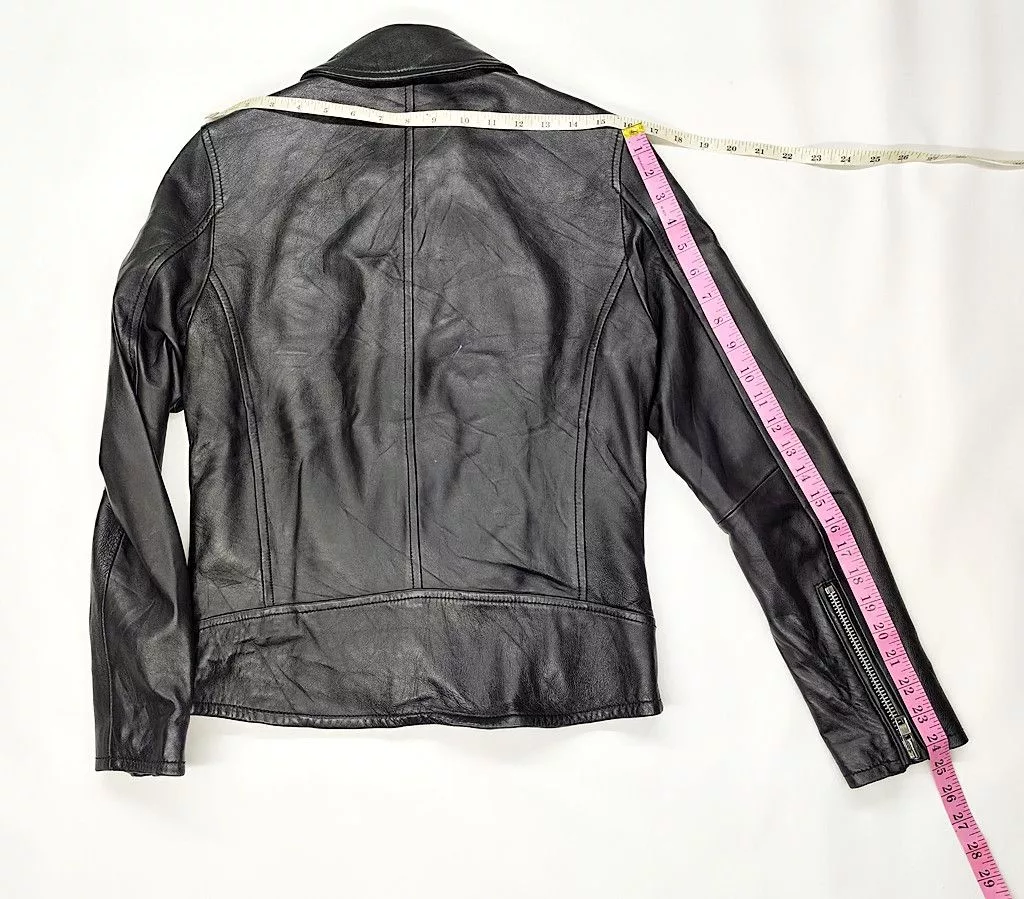 Vanquish Leather Jackets VANQUISH full leather double collar jacket Black