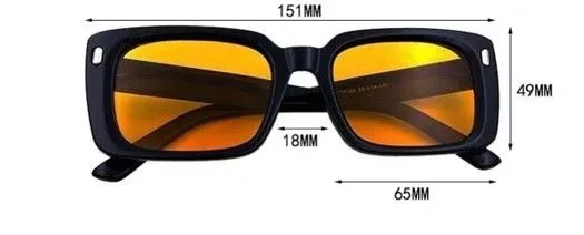 Vintage Glasses Vintage square frame sunglasses Black
