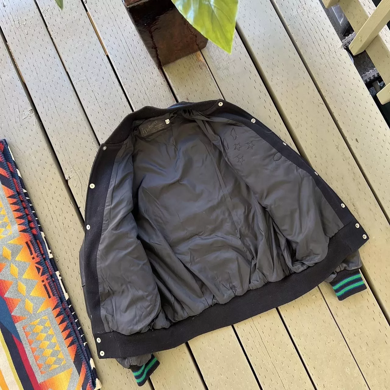 Vintage Light Jackets Vintage Varsity Jacket Black