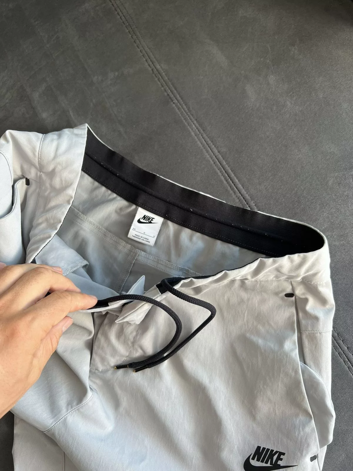 Nike Sweatpants Joggers Nike tech nylon pants drill Gray