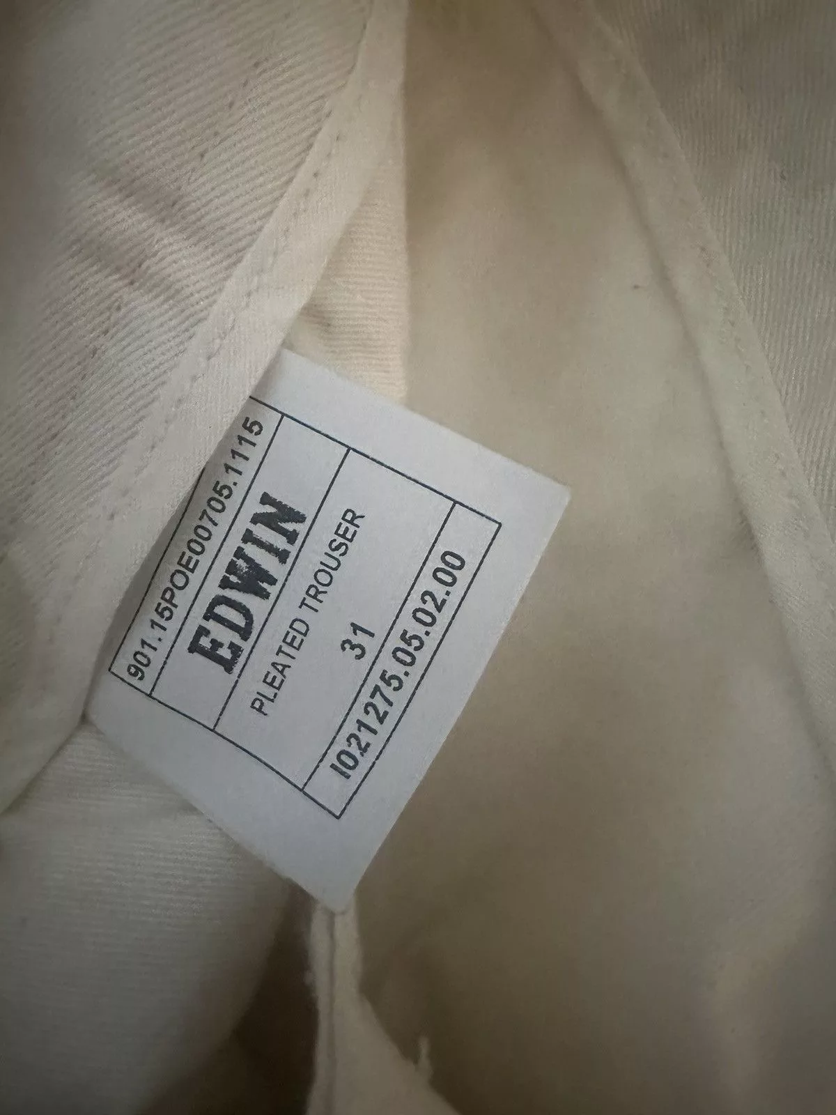 Edwin Cropped Pants Edwin white cotton chino