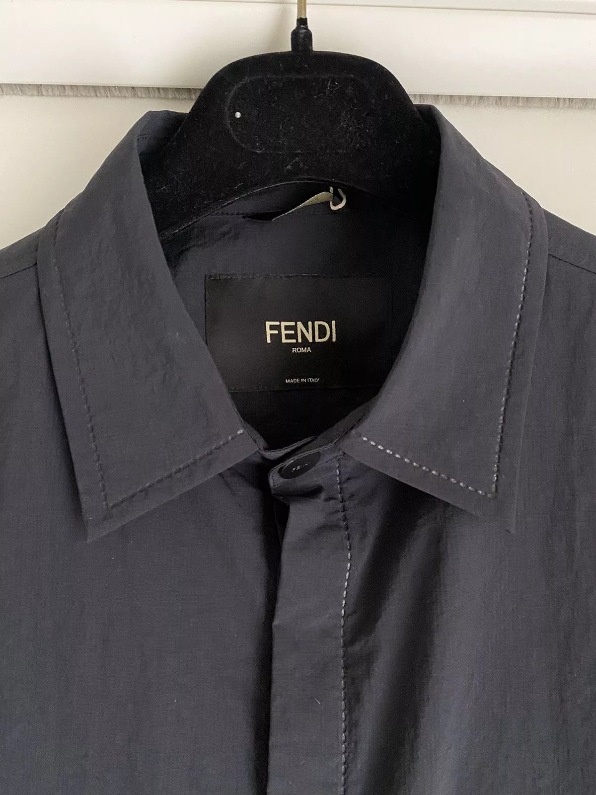 Fendi Light Jackets NEW Fendi Interlock light windbreaker shirt jacket Blue