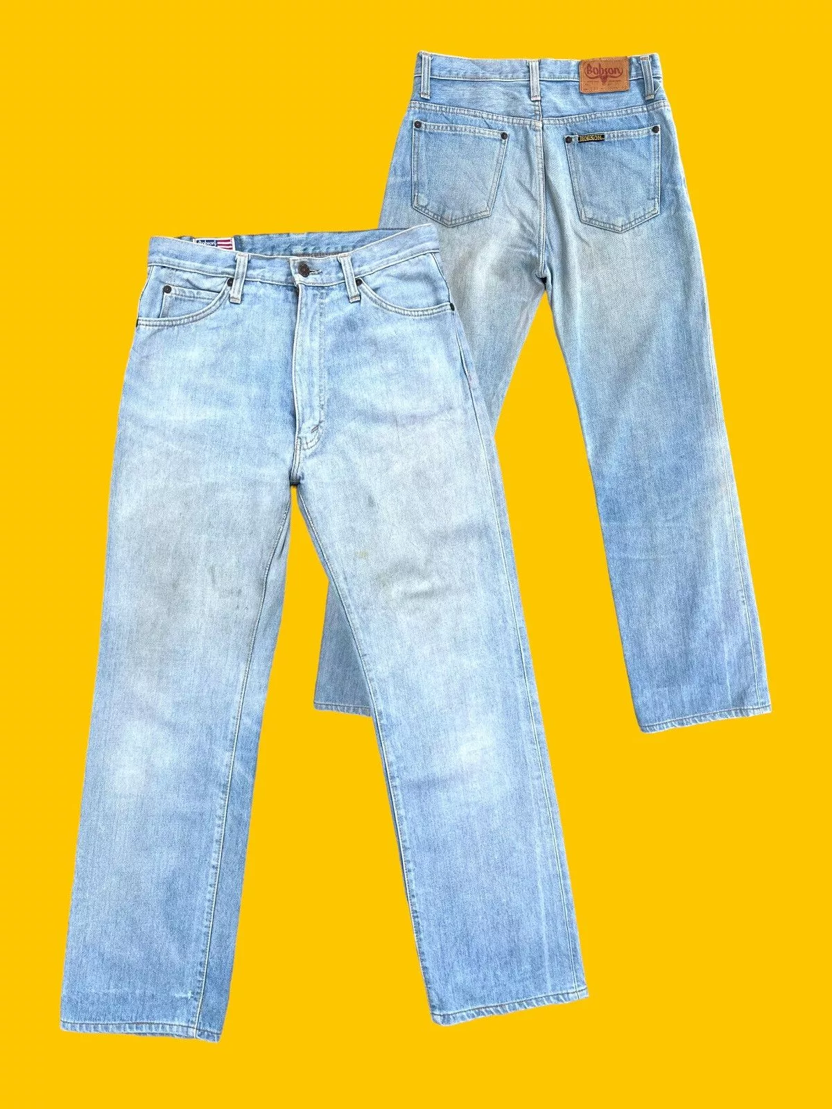 Jean Denim Jean 🔥 Bobson Light Blue Distressed Rusty Denim W29 🔥