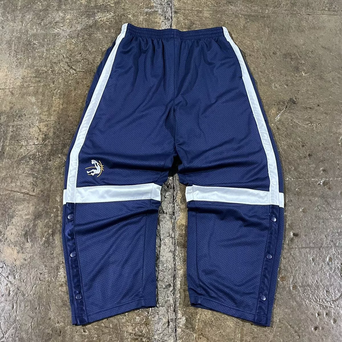 NBA Shorts NBA × Nike × Vintage Crazy Vintage Y2K Shaq Breakaway Track Pants Baggy Wide Leg Blue