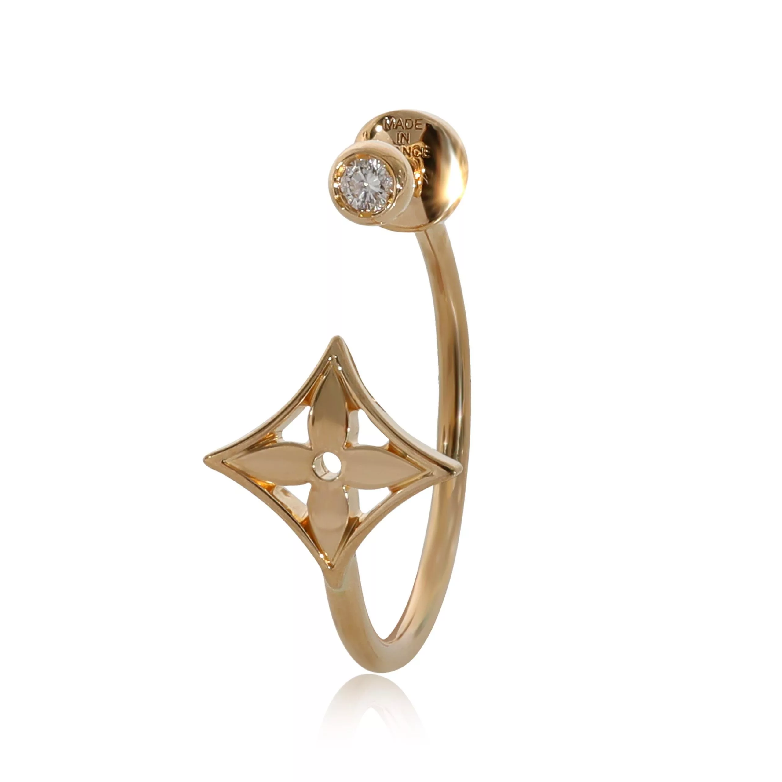 Louis Vuitton Rings Louis Vuitton Idylle Blossom Diamond Earring in 18k Yellow Gold 0.04 CTW