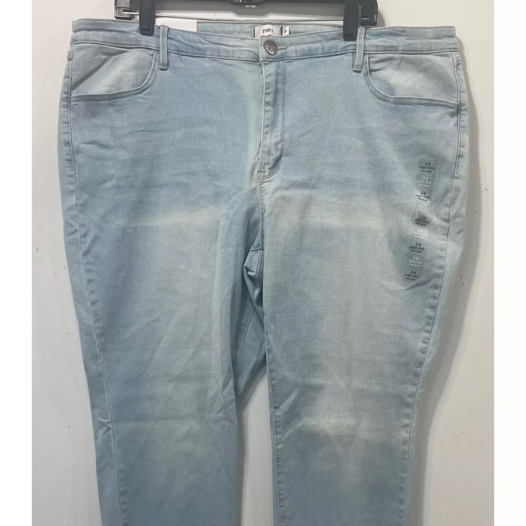 Other Jeans Other Rue + - Women's Ultimate Stretch Mid-Rise - Light Blue - 24