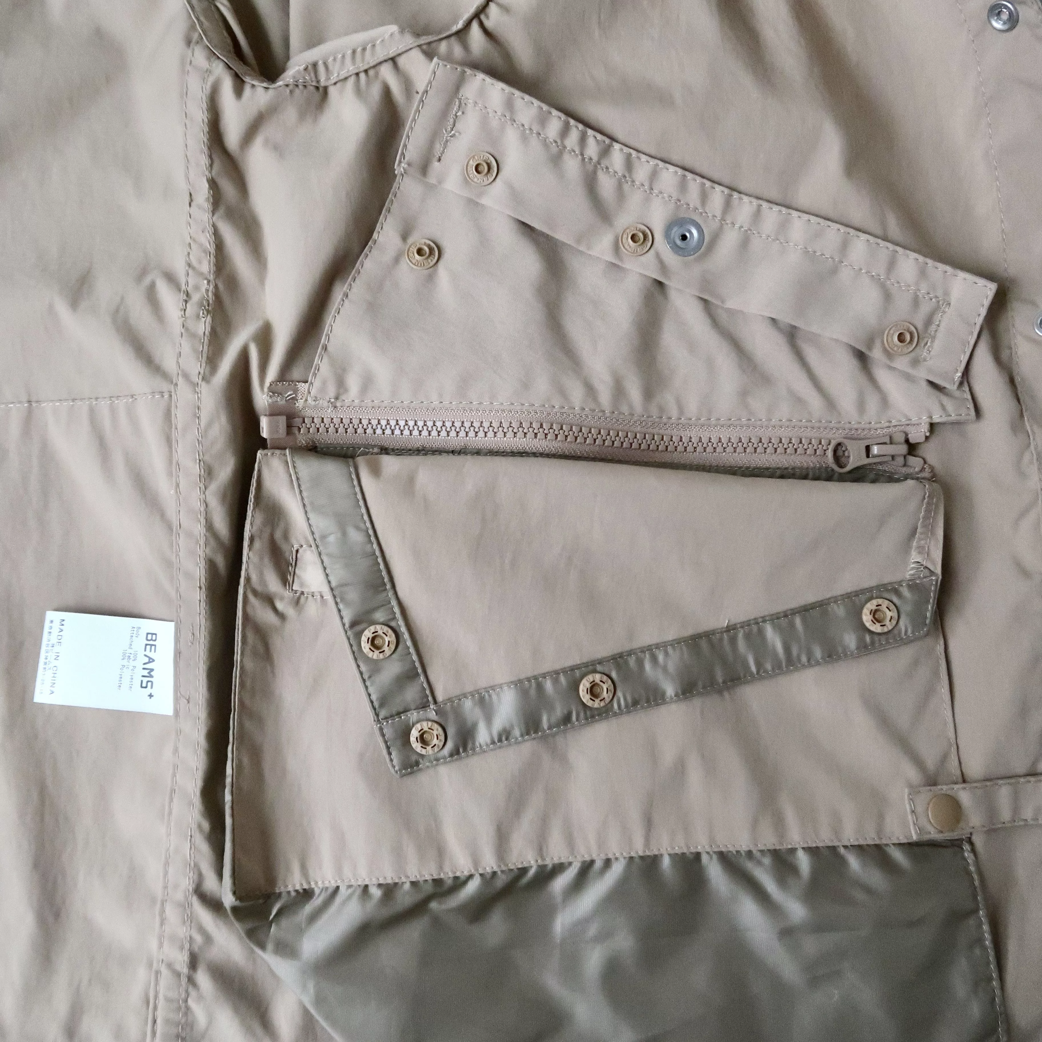 Beams Plus Light Jackets BEAMS PLUS Komatsu Matere Multi-Pocket Fishing Jacket M Brown