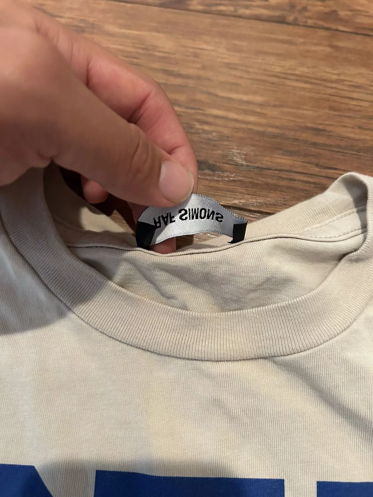 Raf Simons Short Sleeve T Shirts RAF SIMONS Det Lef E81 Tee Beige