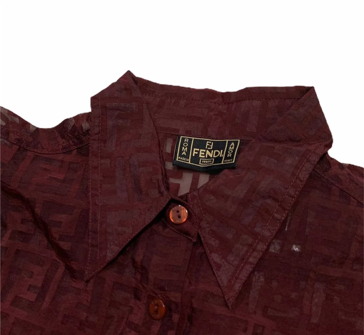 Designer Button Ups Designer × Fendi × Vintage Vintage Fendi Monogram Multi
