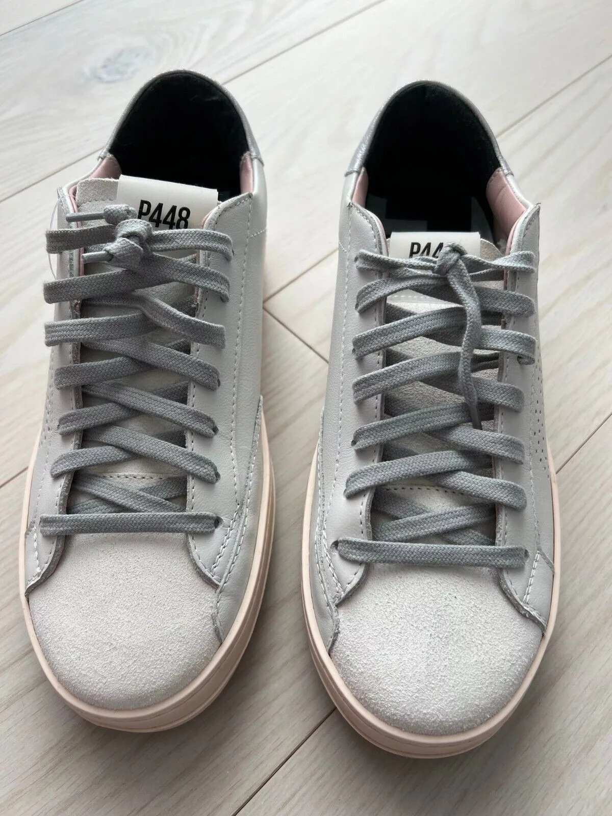 P448 Flats P448 John Morea Leather Sneaker Shoes White ( 40 )