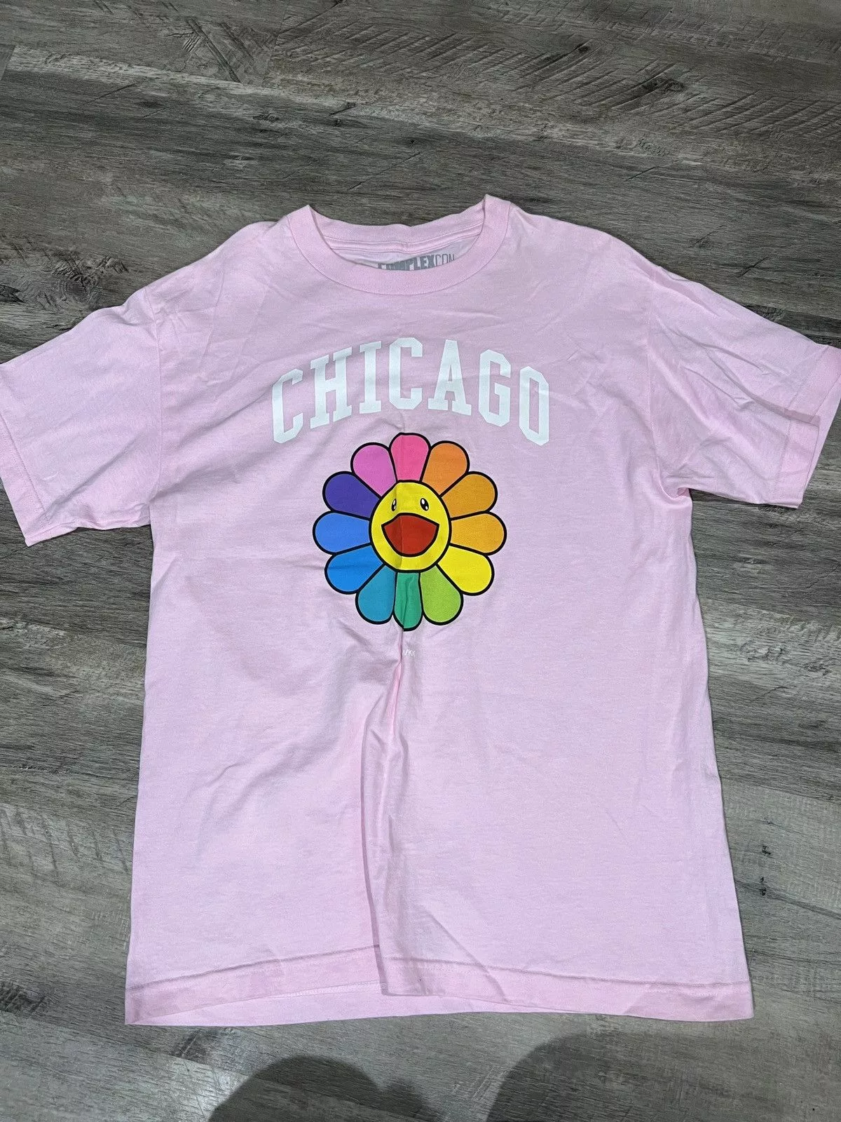 Takashi Murakami Short Sleeve T Shirts Takashi Murakami 2017 complex con Pink
