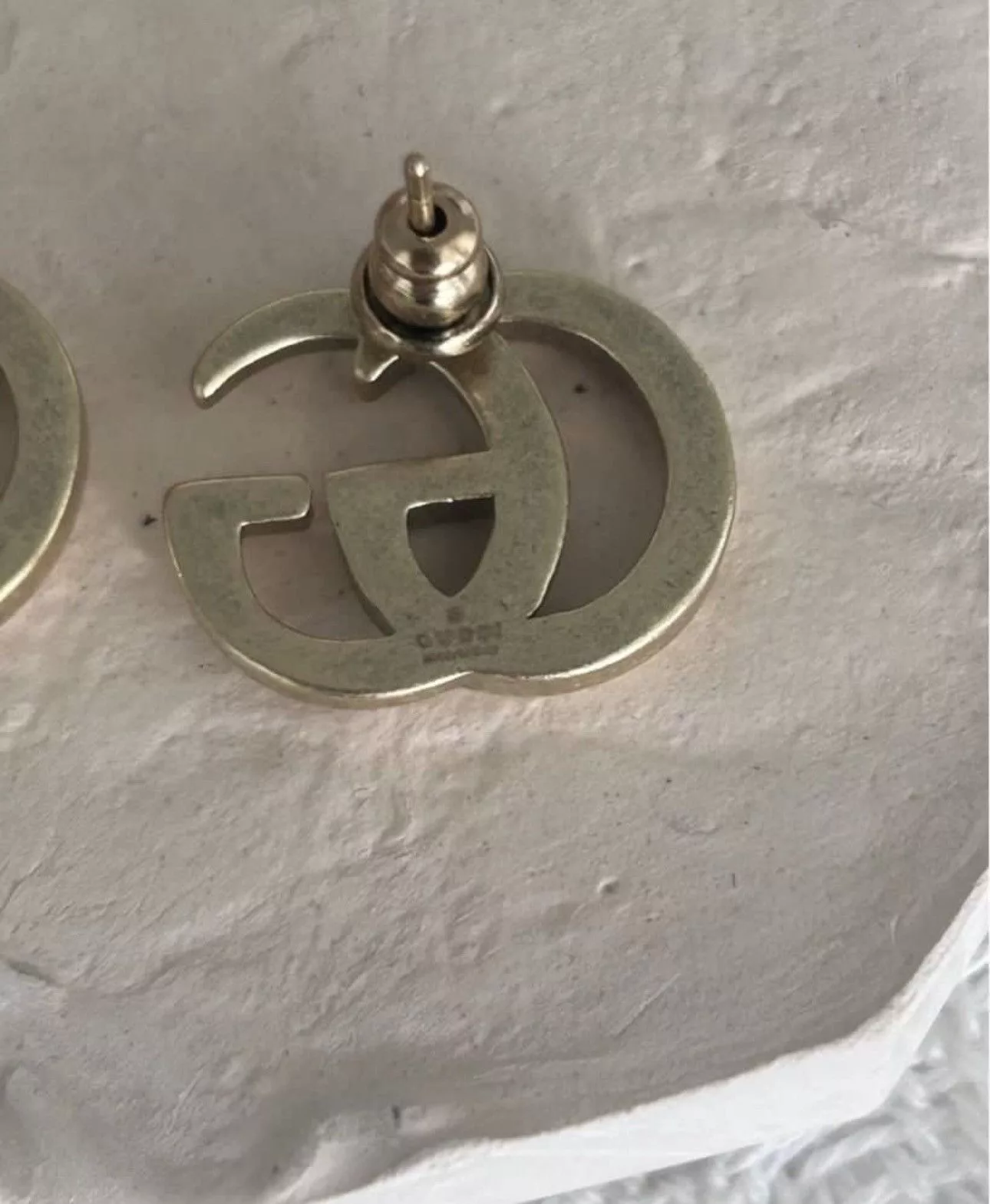 Gucci Earrings Authentic Gucci double GG earrings Gold