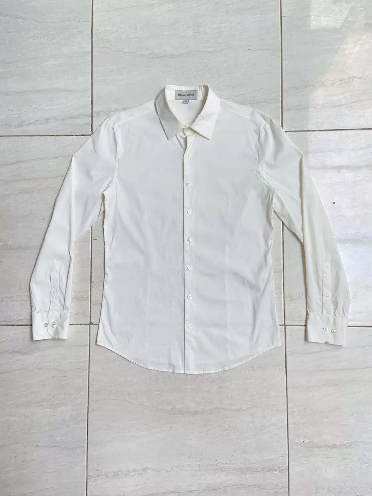Solid Homme Shirts Button Ups Solid Homme × Wooyoungmi SOLID HOMME White Shirt
